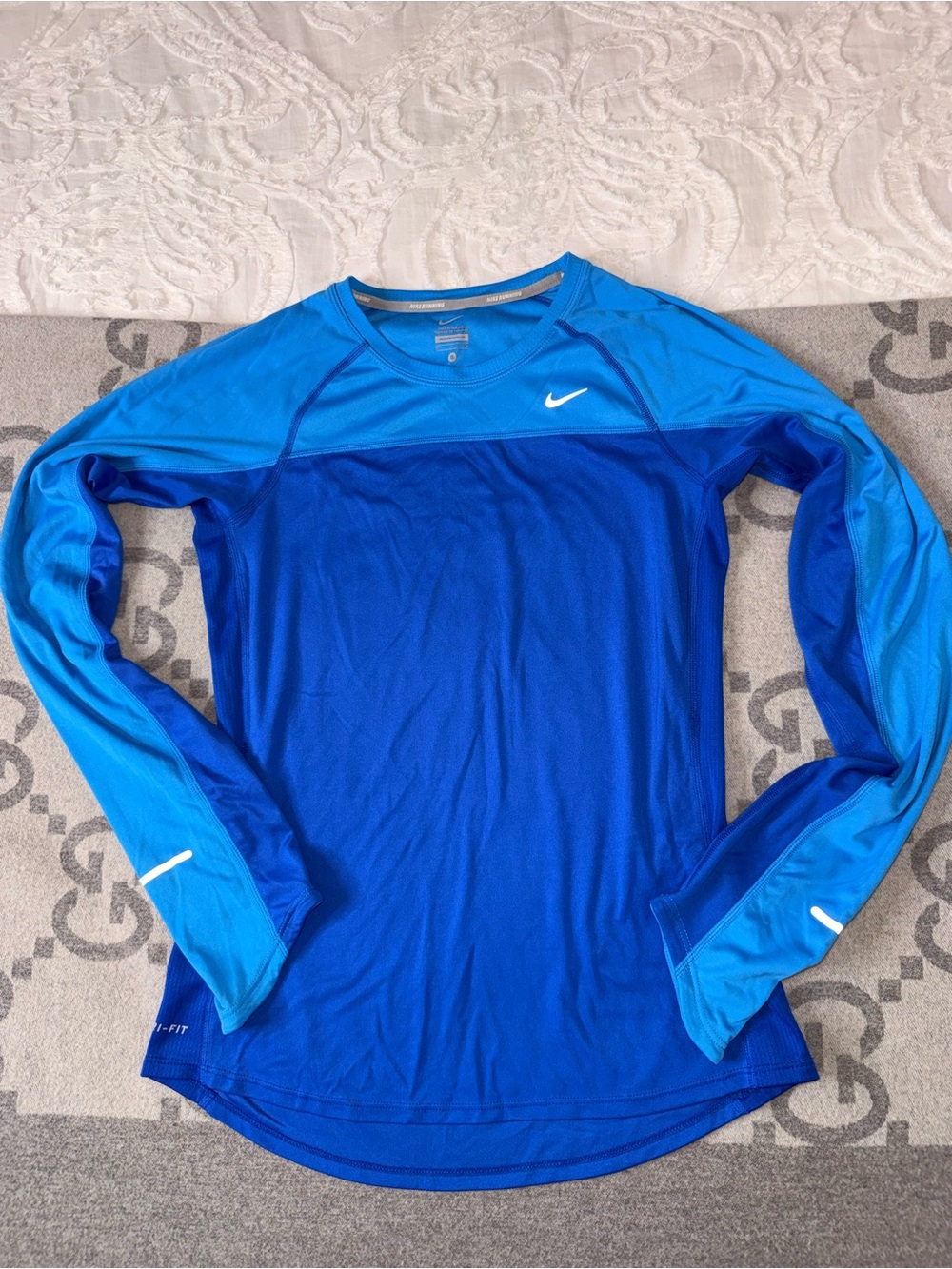 Nike Running Dri-FIT Long Sleeve Top - Two Tone Bright Blue